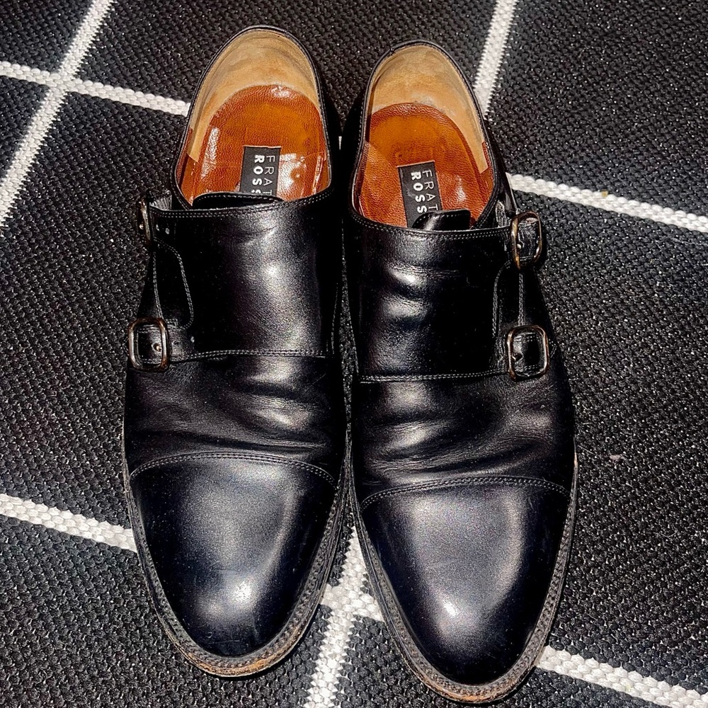 Fratelli Rossetti Men’s Sz 9.5 Monkstrap Italian Made Dress Shoe Loafer VTG EUC